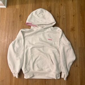White madhappy Hoodie with Pink Accents